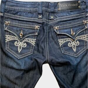 ROCK REVIVAL Sora Skinny Jeans NWOT Women's Size 27* Y2K Whiskered Distressed